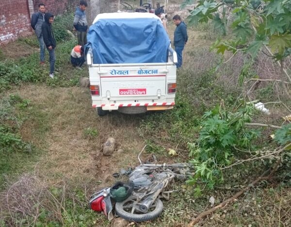 अत्तरिया– धनगढी सडकमा जीप र मोटरसाईकल ठोक्किदा एक जना घाईते