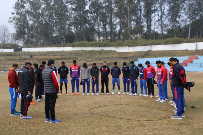 ओमान पुगेको नेपाली राष्ट्रिय क्रिकेट टिम आजबाट सुरु हुने चारदेशीय शृंखला खेल्दै