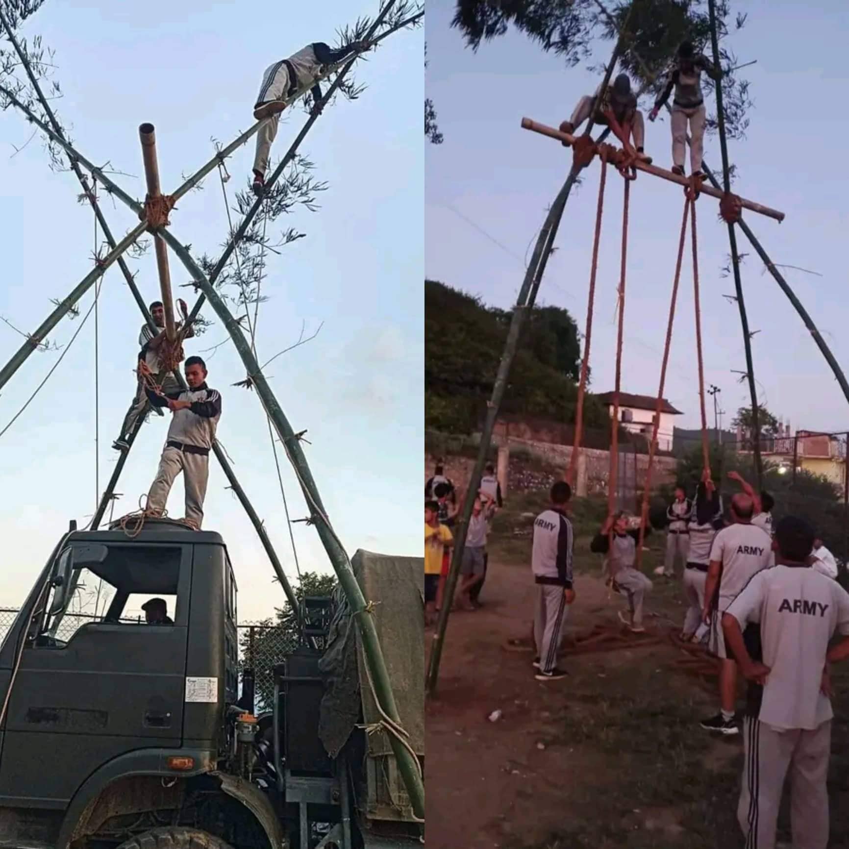डोटीको टुँडिखेलमा सेनाले बनाईदियो पिङ