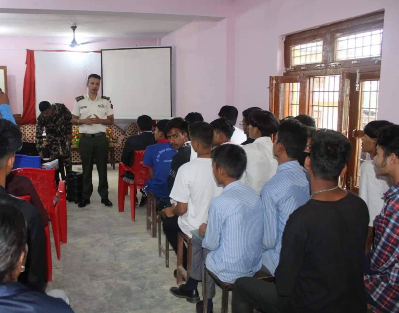 भैरव प्रसाद गणको समुन्वयमा नेपाली सेनाको भर्ना प्रक्रिया सम्बन्धी चेतनामुलक कार्यक्रम