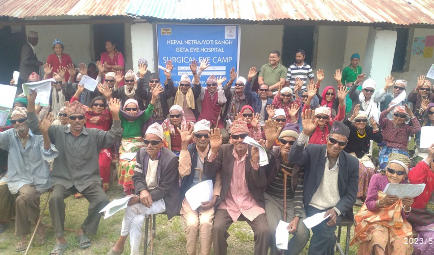 आँखा शिविरमा ६० जनाको मोतियाविन्दुको शल्यक्रिया