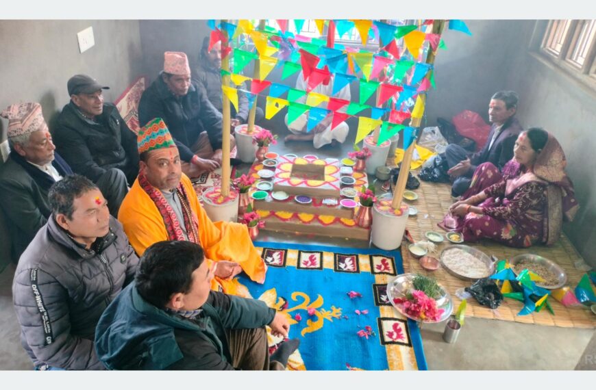 २७ वर्षदेखि दलित बस्तीमा कर्मकाण्ड गर्दै ज्योतिषाचार्य पण्डित गणेशप्रसाद पन्त