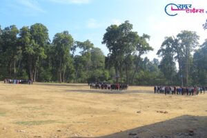 कैलालीका ११ स्थानबाट निर्वाचन प्रहरीलाई तालिम दिइँदै