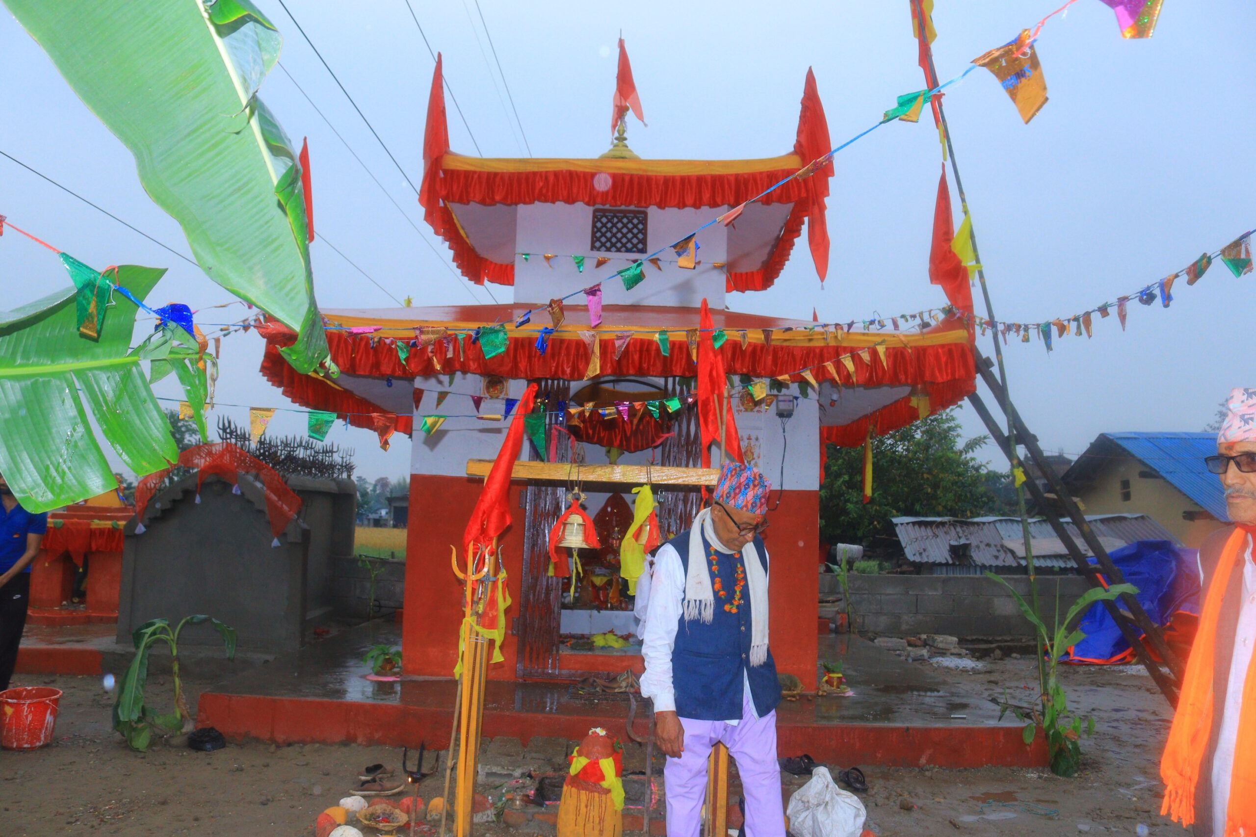 स्याउले बजारमा रहेको ग्वासी समैजी दुर्गादेवी मन्दिरको प्राणप्रतिष्ठा