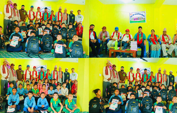 हेमा श्री फाउन्डेशनद्वारा २५ जना विद्यार्थीलाई शैक्षिक सामग्री वितरण