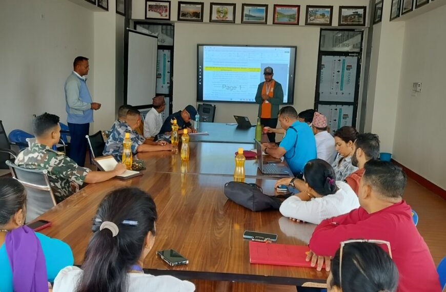 गोदावरीमा कृत्रिम घटना अभ्यास कार्यशाला सम्पन्न