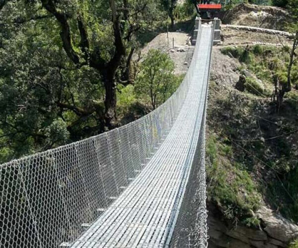 दार्चुलामा श्रमदानमार्फत अढाई महिनामै पुल निर्माण