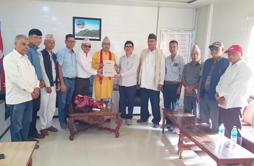 राजधानी निर्माणसहित विकासका माग राख्दै प्रदेश सरकारलाई एमाले क्षेत्र नं. ४ को ज्ञापनपत्र