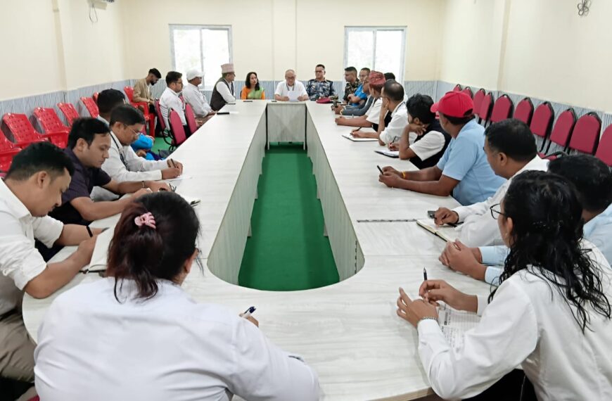 भारी वर्षाको पूर्वानुमानपछि कैलालीमा विपद् व्यवस्थापन समितिको बैठक