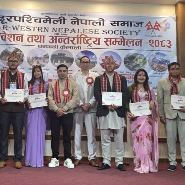 सुदूरपश्चिमेली नेपाली समाजको अध्यक्षमा धर्मराज पाण्डेय, पहिलो बैठकबाटै संस्कृत पाठशालालाई ५० हजार सहयोग