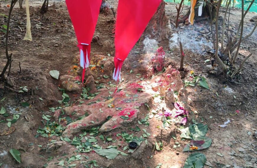 अत्तरियामा शिला प्रकट भएको दावी, सामुदायिक वनले गर्यो विरोध